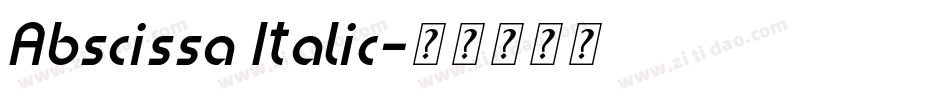 Abscissa Italic字体转换